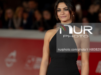 Aurora Giovinazzo attends the ''Eterno Visionario'' red carpet during the 19th Rome Film Festival at Auditorium Parco Della Musica in Rome,...