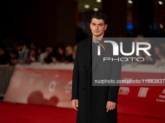 Giacomo Giorgio attends the ''Eterno Visionario'' red carpet during the 19th Rome Film Festival at Auditorium Parco Della Musica in Rome, It...