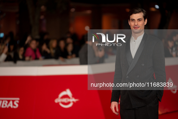 Michelangelo Placido attends the ''Eterno Visionario'' red carpet during the 19th Rome Film Festival at Auditorium Parco Della Musica in Rom...