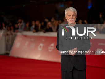 Michele Placido attends the ''Eterno Visionario'' red carpet during the 19th Rome Film Festival at Auditorium Parco Della Musica in Rome, It...