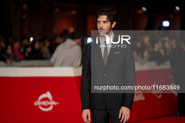 Nicolas Maupas attends the ''The Count Of Monte Cristo'' red carpet during the 19th Rome Film Festival at Auditorium Parco Della Musica in R...