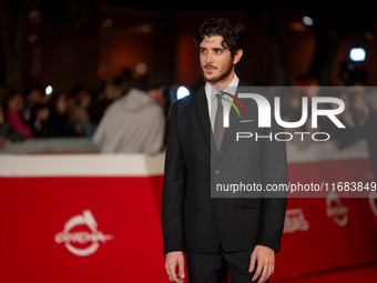 Nicolas Maupas attends the ''The Count Of Monte Cristo'' red carpet during the 19th Rome Film Festival at Auditorium Parco Della Musica in R...