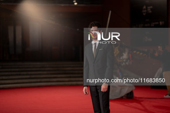 Nicolas Maupas attends the ''The Count Of Monte Cristo'' red carpet during the 19th Rome Film Festival at Auditorium Parco Della Musica in R...