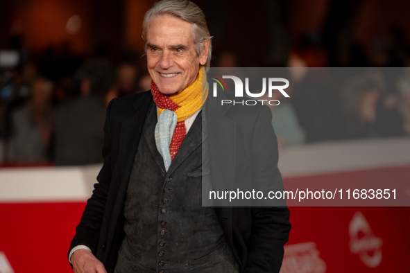 Jeremy Irons attends the ''The Count Of Monte Cristo'' red carpet during the 19th Rome Film Festival at Auditorium Parco Della Musica in Rom...