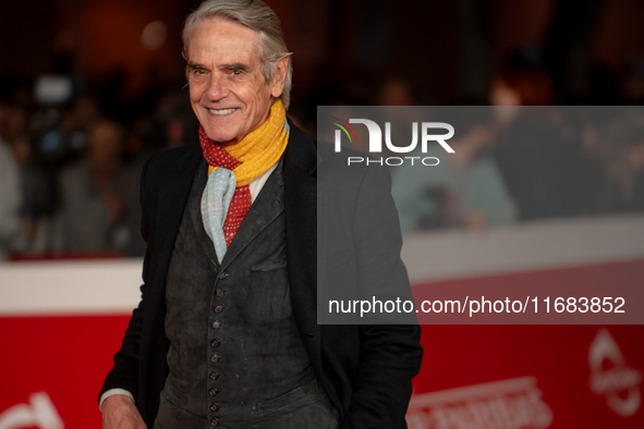 Jeremy Irons attends the ''The Count Of Monte Cristo'' red carpet during the 19th Rome Film Festival at Auditorium Parco Della Musica in Rom...