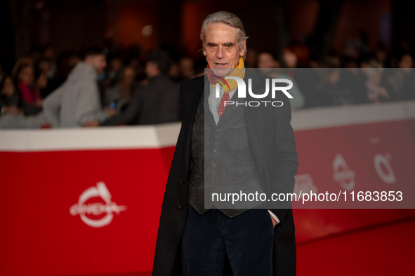 Jeremy Irons attends the ''The Count Of Monte Cristo'' red carpet during the 19th Rome Film Festival at Auditorium Parco Della Musica in Rom...