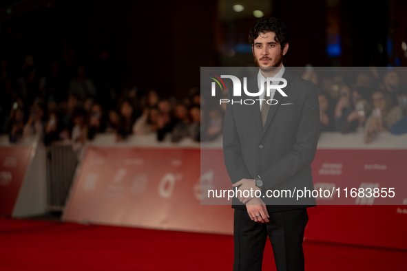 Nicolas Maupas attends the ''The Count Of Monte Cristo'' red carpet during the 19th Rome Film Festival at Auditorium Parco Della Musica in R...