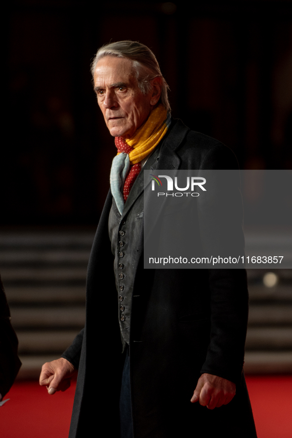 Jeremy Irons attends the ''The Count Of Monte Cristo'' red carpet during the 19th Rome Film Festival at Auditorium Parco Della Musica in Rom...