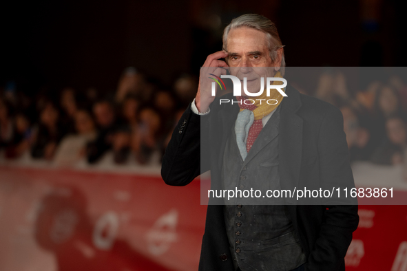 Jeremy Irons attends the ''The Count Of Monte Cristo'' red carpet during the 19th Rome Film Festival at Auditorium Parco Della Musica in Rom...