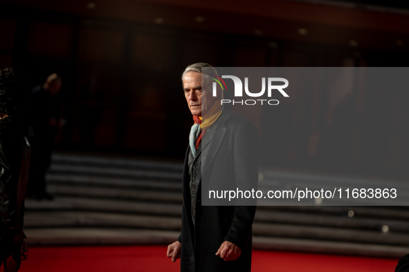 Jeremy Irons attends the ''The Count Of Monte Cristo'' red carpet during the 19th Rome Film Festival at Auditorium Parco Della Musica in Rom...