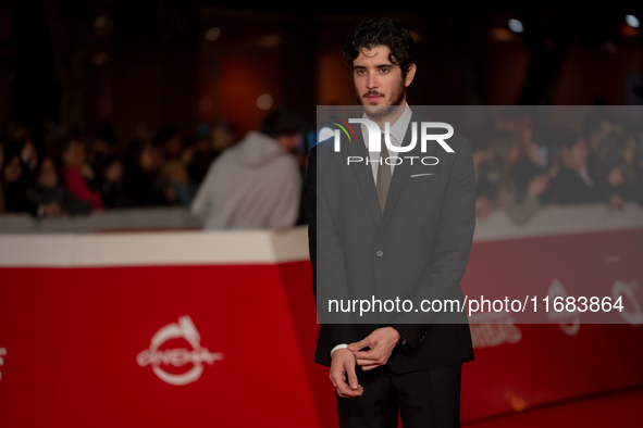 Nicolas Maupas attends the ''The Count Of Monte Cristo'' red carpet during the 19th Rome Film Festival at Auditorium Parco Della Musica in R...