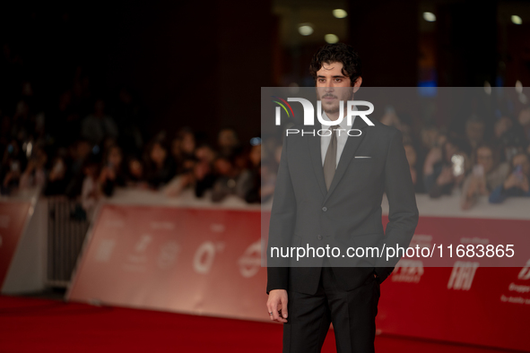 Nicolas Maupas attends the ''The Count Of Monte Cristo'' red carpet during the 19th Rome Film Festival at Auditorium Parco Della Musica in R...