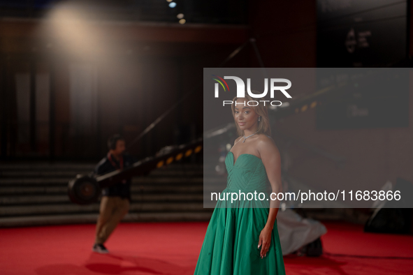 Karla-Simone Spence attends the ''The Count Of Monte Cristo'' red carpet during the 19th Rome Film Festival at Auditorium Parco Della Musica...