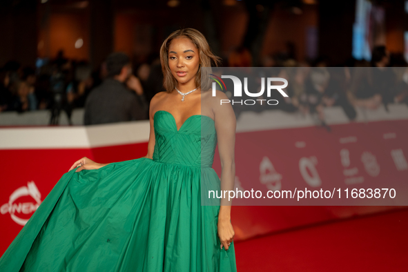 Karla-Simone Spence attends the ''The Count Of Monte Cristo'' red carpet during the 19th Rome Film Festival at Auditorium Parco Della Musica...