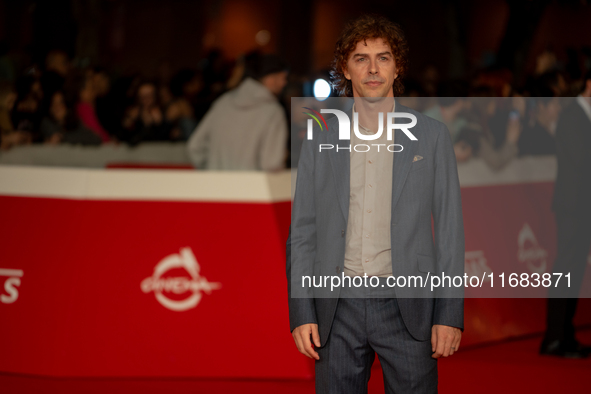 Michele Riondino attends the ''The Count Of Monte Cristo'' red carpet during the 19th Rome Film Festival at Auditorium Parco Della Musica in...