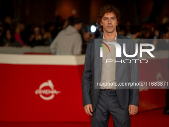 Michele Riondino attends the ''The Count Of Monte Cristo'' red carpet during the 19th Rome Film Festival at Auditorium Parco Della Musica in...