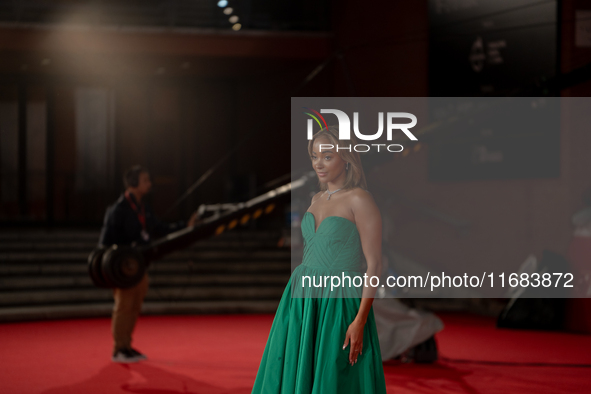 Karla-Simone Spence attends the ''The Count Of Monte Cristo'' red carpet during the 19th Rome Film Festival at Auditorium Parco Della Musica...