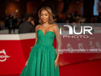 Karla-Simone Spence attends the ''The Count Of Monte Cristo'' red carpet during the 19th Rome Film Festival at Auditorium Parco Della Musica...