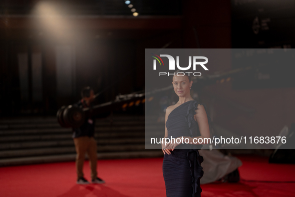 Gabriella Pession attends the ''The Count Of Monte Cristo'' red carpet during the 19th Rome Film Festival at Auditorium Parco Della Musica i...