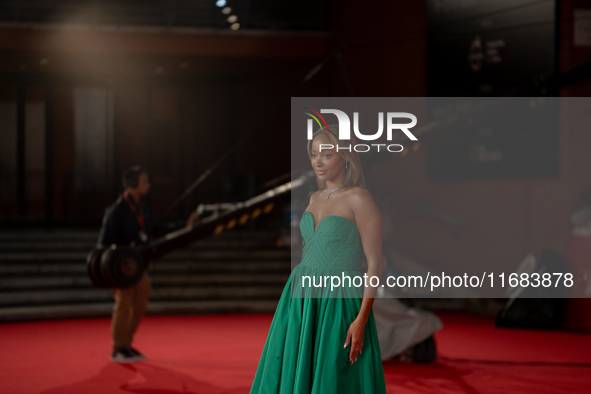 Karla-Simone Spence attends the ''The Count Of Monte Cristo'' red carpet during the 19th Rome Film Festival at Auditorium Parco Della Musica...