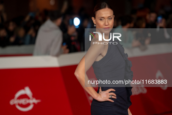 Gabriella Pession attends the ''The Count Of Monte Cristo'' red carpet during the 19th Rome Film Festival at Auditorium Parco Della Musica i...