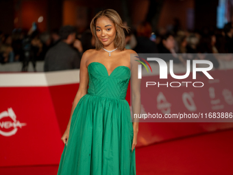 Karla-Simone Spence attends the ''The Count Of Monte Cristo'' red carpet during the 19th Rome Film Festival at Auditorium Parco Della Musica...