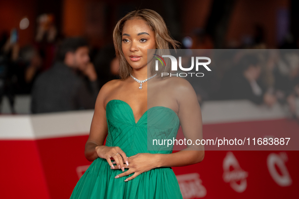 Karla-Simone Spence attends the ''The Count Of Monte Cristo'' red carpet during the 19th Rome Film Festival at Auditorium Parco Della Musica...