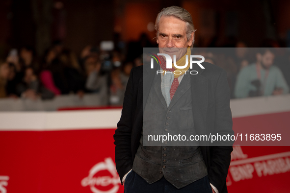 Jeremy Irons attends the ''The Count Of Monte Cristo'' red carpet during the 19th Rome Film Festival at Auditorium Parco Della Musica in Rom...