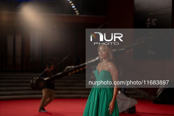 Karla-Simone Spence attends the ''The Count Of Monte Cristo'' red carpet during the 19th Rome Film Festival at Auditorium Parco Della Musica...