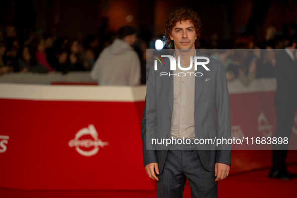 Michele Riondino attends the ''The Count Of Monte Cristo'' red carpet during the 19th Rome Film Festival at Auditorium Parco Della Musica in...