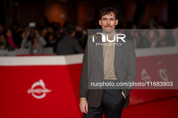 Sam Claflin attends the ''The Count Of Monte Cristo'' red carpet during the 19th Rome Film Festival at Auditorium Parco Della Musica in Rome...