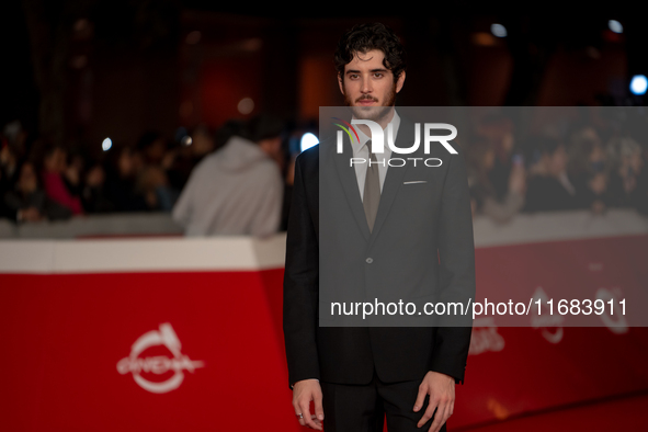 Nicolas Maupas attends the ''The Count Of Monte Cristo'' red carpet during the 19th Rome Film Festival at Auditorium Parco Della Musica in R...