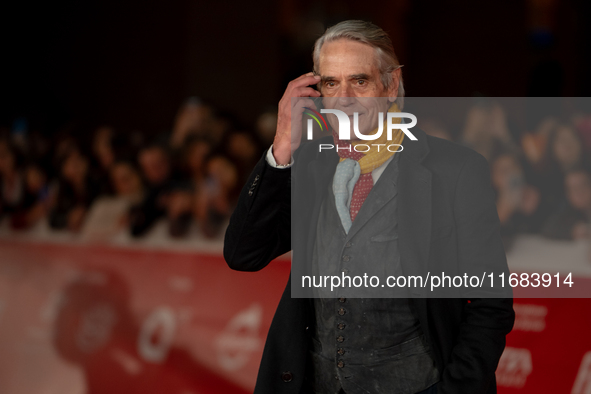 Jeremy Irons attends the ''The Count Of Monte Cristo'' red carpet during the 19th Rome Film Festival at Auditorium Parco Della Musica in Rom...