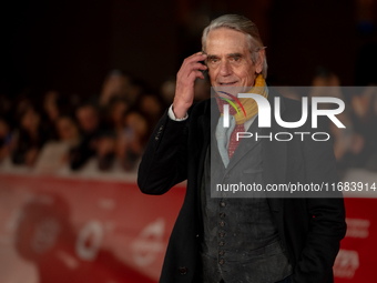 Jeremy Irons attends the ''The Count Of Monte Cristo'' red carpet during the 19th Rome Film Festival at Auditorium Parco Della Musica in Rom...