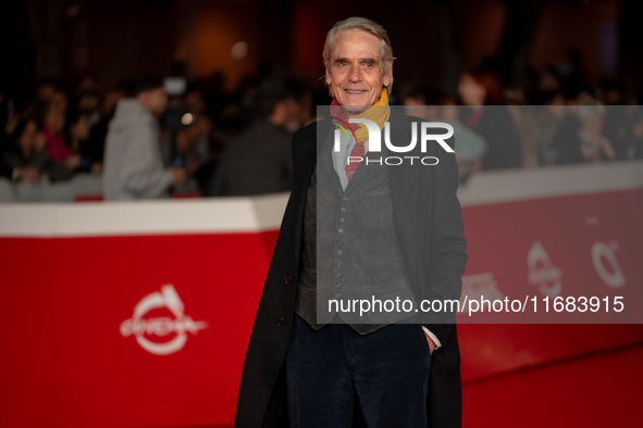 Jeremy Irons attends the ''The Count Of Monte Cristo'' red carpet during the 19th Rome Film Festival at Auditorium Parco Della Musica in Rom...