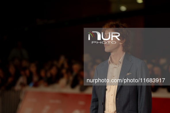 Michele Riondino attends the ''The Count Of Monte Cristo'' red carpet during the 19th Rome Film Festival at Auditorium Parco Della Musica in...