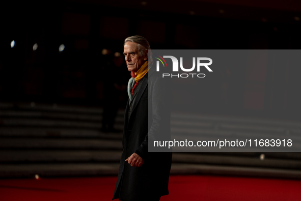 Jeremy Irons attends the ''The Count Of Monte Cristo'' red carpet during the 19th Rome Film Festival at Auditorium Parco Della Musica in Rom...