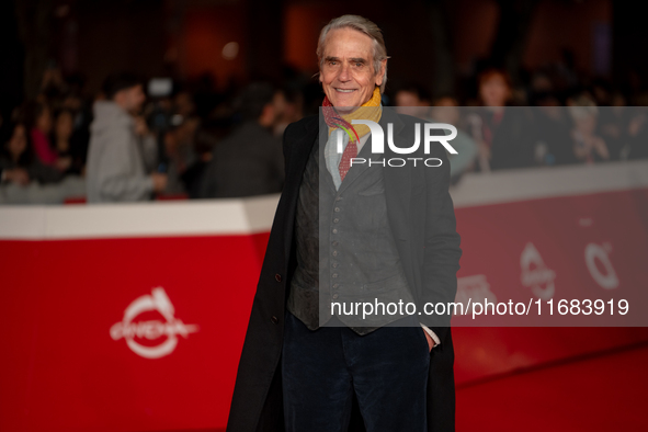 Jeremy Irons attends the ''The Count Of Monte Cristo'' red carpet during the 19th Rome Film Festival at Auditorium Parco Della Musica in Rom...