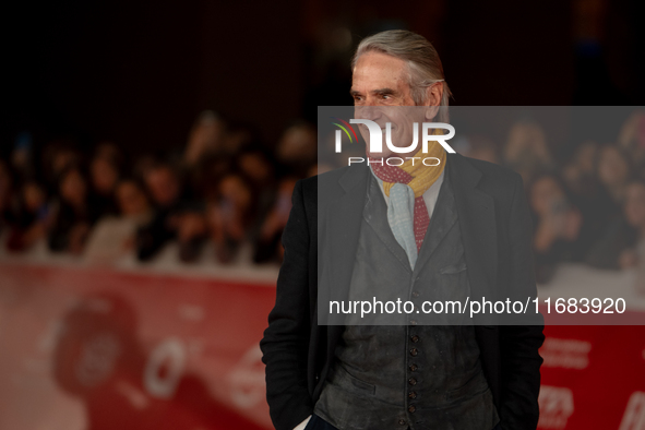 Jeremy Irons attends the ''The Count Of Monte Cristo'' red carpet during the 19th Rome Film Festival at Auditorium Parco Della Musica in Rom...