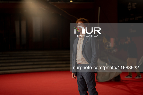 Michele Riondino attends the ''The Count Of Monte Cristo'' red carpet during the 19th Rome Film Festival at Auditorium Parco Della Musica in...