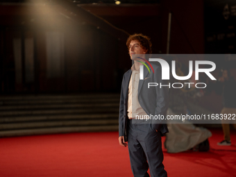 Michele Riondino attends the ''The Count Of Monte Cristo'' red carpet during the 19th Rome Film Festival at Auditorium Parco Della Musica in...