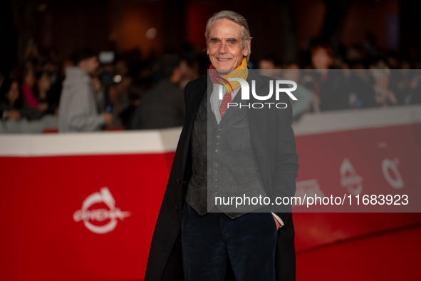 Jeremy Irons attends the ''The Count Of Monte Cristo'' red carpet during the 19th Rome Film Festival at Auditorium Parco Della Musica in Rom...