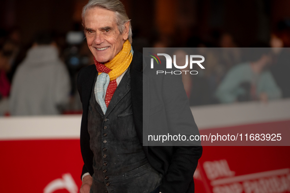 Jeremy Irons attends the ''The Count Of Monte Cristo'' red carpet during the 19th Rome Film Festival at Auditorium Parco Della Musica in Rom...