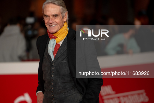 Jeremy Irons attends the ''The Count Of Monte Cristo'' red carpet during the 19th Rome Film Festival at Auditorium Parco Della Musica in Rom...