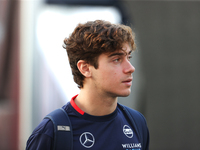 Franco Colapinto arrives at Circuit of the Americas in Austin, Texas, on October 19, 2024, during the Formula 1 Pirelli United States Grand...