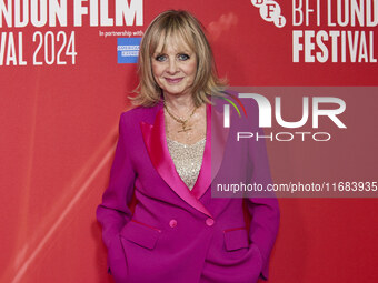 Twiggy aka Lesley Dawson attend the screening of "Twiggy" during the 68th BFI London Film Festival at BFI Southbank on October 18, 2024 in L...