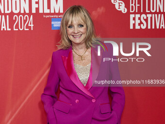 Twiggy aka Lesley Dawson attend the screening of "Twiggy" during the 68th BFI London Film Festival at BFI Southbank on October 18, 2024 in L...