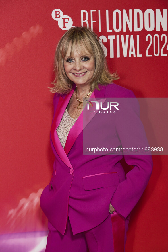 Twiggy aka Lesley Dawson attend the screening of "Twiggy" during the 68th BFI London Film Festival at BFI Southbank on October 18, 2024 in L...