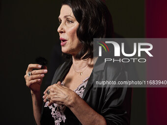 Sadie Frost attend the screening of "Twiggy" during the 68th BFI London Film Festival at BFI Southbank on October 18, 2024 in London, Englan...