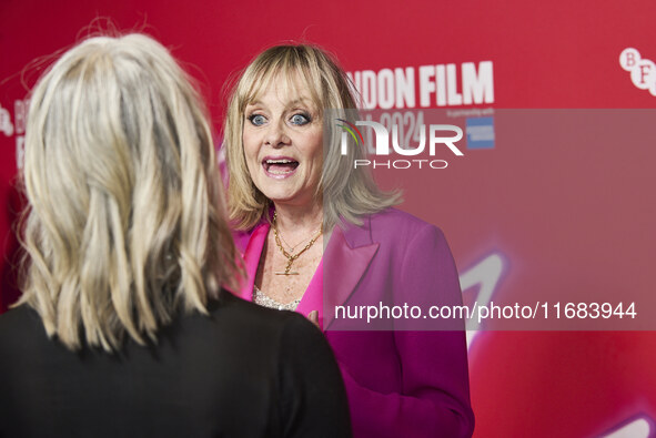 Twiggy aka Lesley Dawson attend the screening of "Twiggy" during the 68th BFI London Film Festival at BFI Southbank on October 18, 2024 in L...